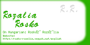 rozalia rosko business card